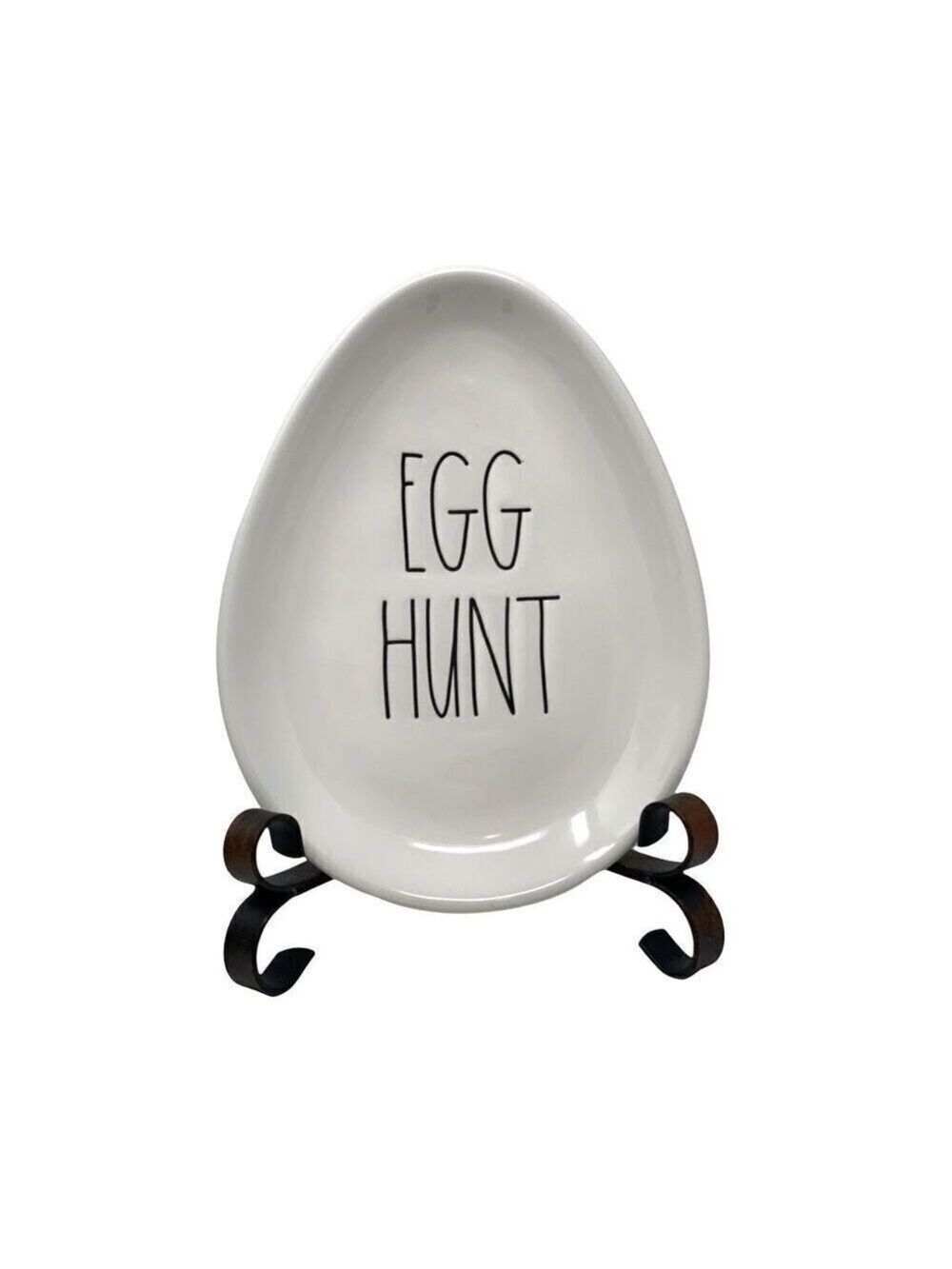 Rae Dunn Easter Egg Plate Egg Hunt Tray Candy Dish NEW Spring White Farmhouse